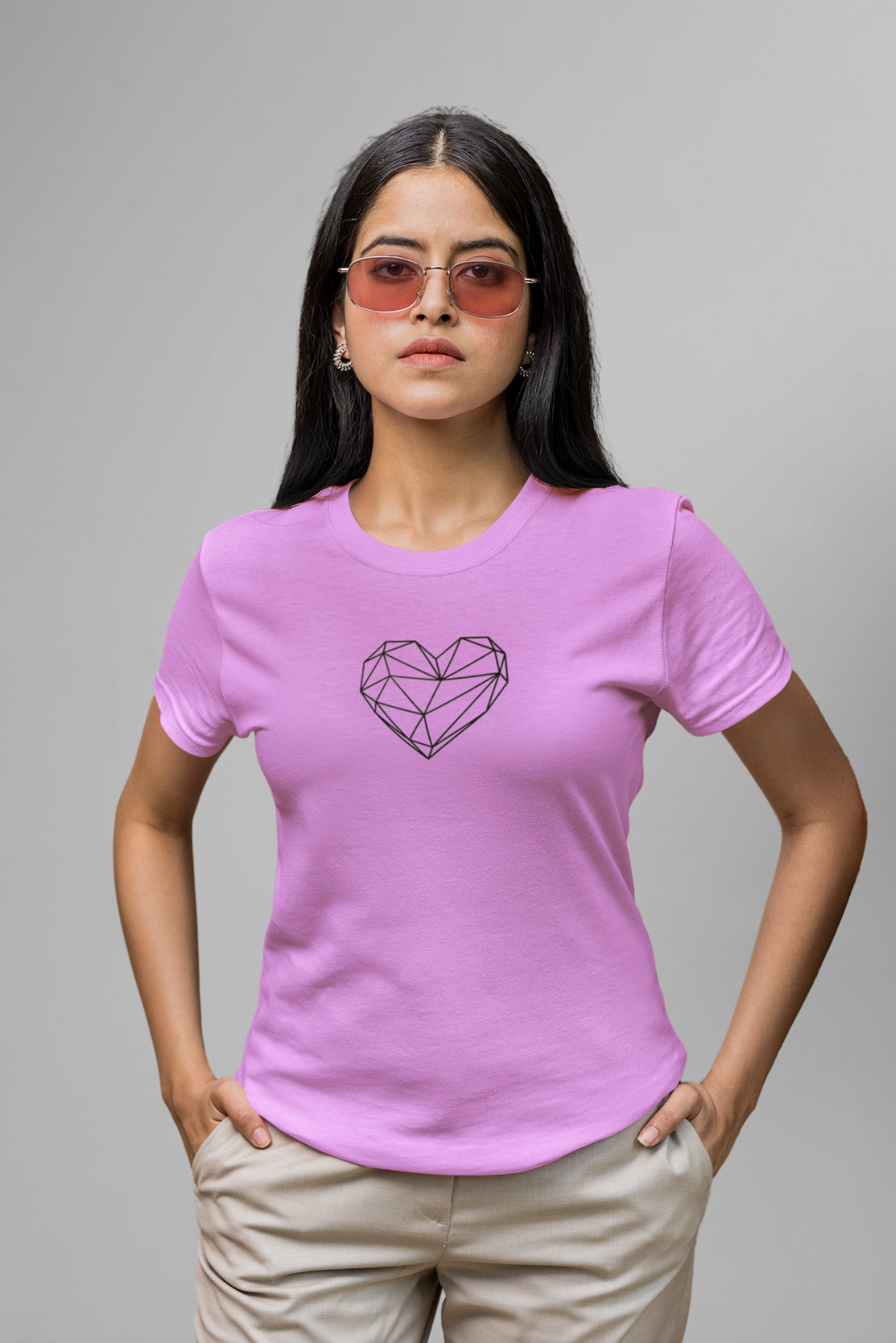 Graphic Lilac Basic T-shirt 021