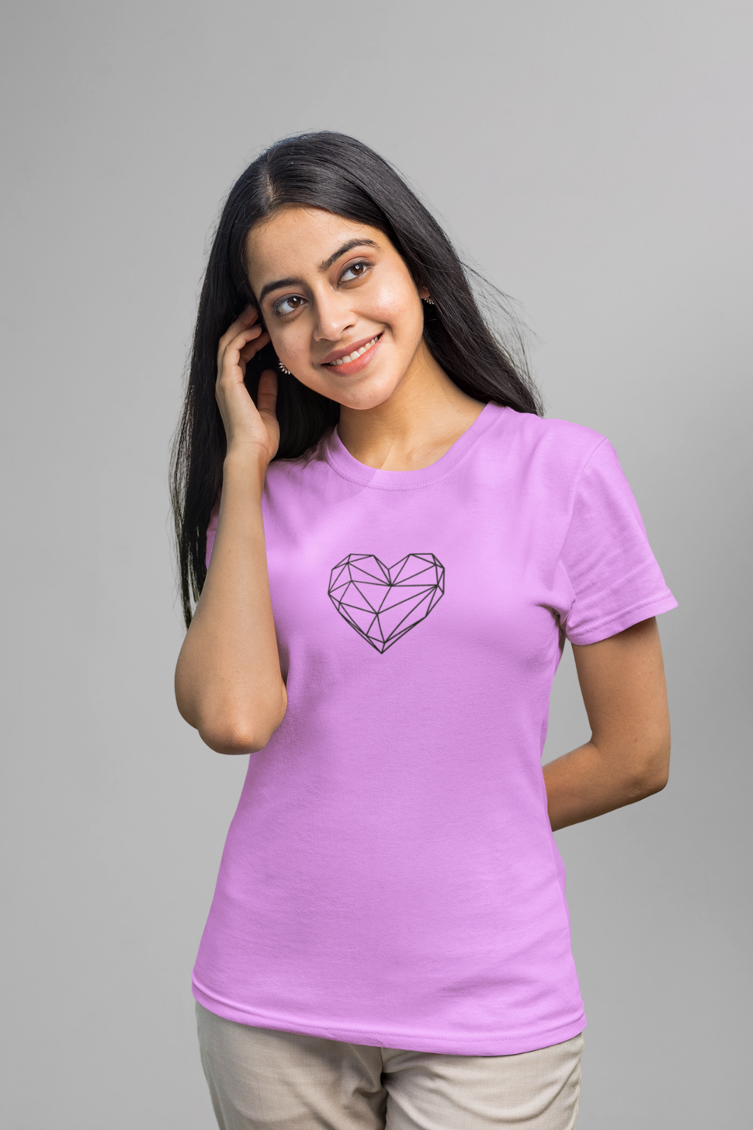 Graphic Lilac Basic T-shirt 021