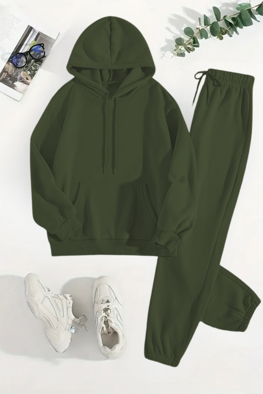 Green Hoodie & Trouser Co-Ord Set