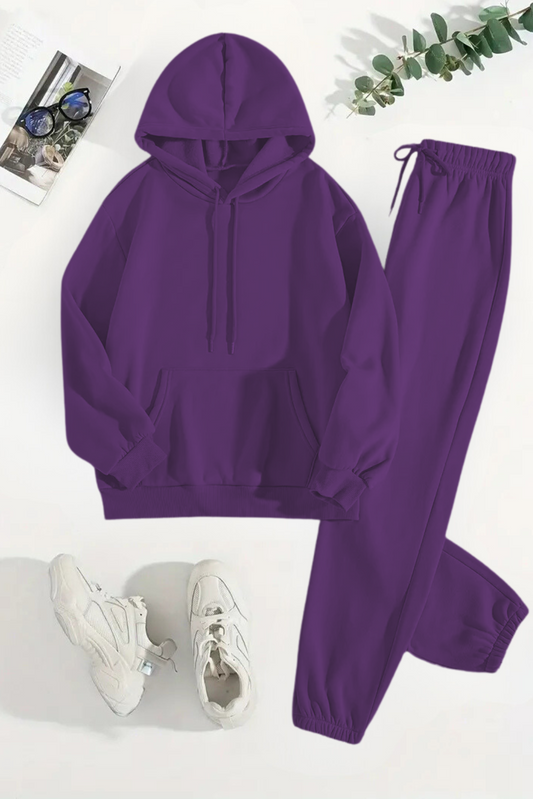 Purple Hoodie & Trouser Co-Ord Set